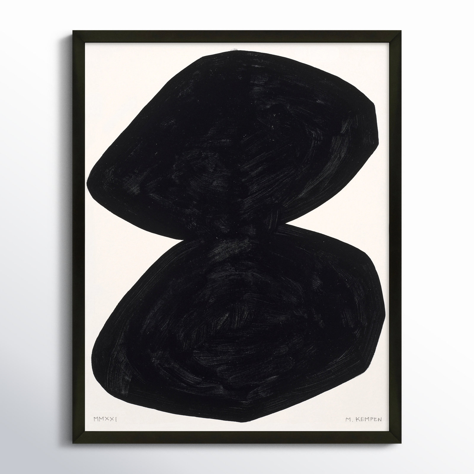 Module On White 2 by Michael Kempen, Black, 30" H x 24" W x 1.25" D