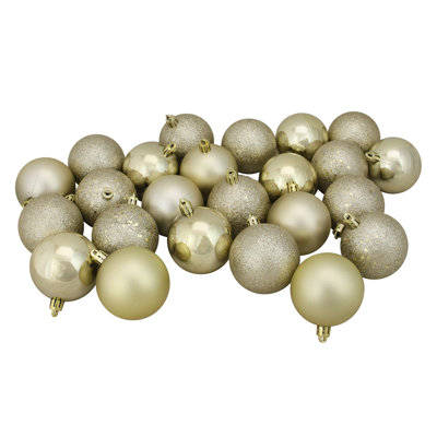 24ct Shatterproof Christmas Ball Ornaments 2.5" (60mm)
