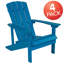 Chaises Adirondack d'extérieur en résine de polyester toutes saisons Balasi-93255238