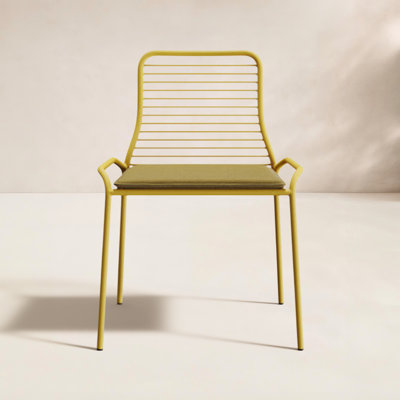 XY Premium All-Weather Wicker Outdoor Stacking Dining Side Chair with Sunbrella® Cushion