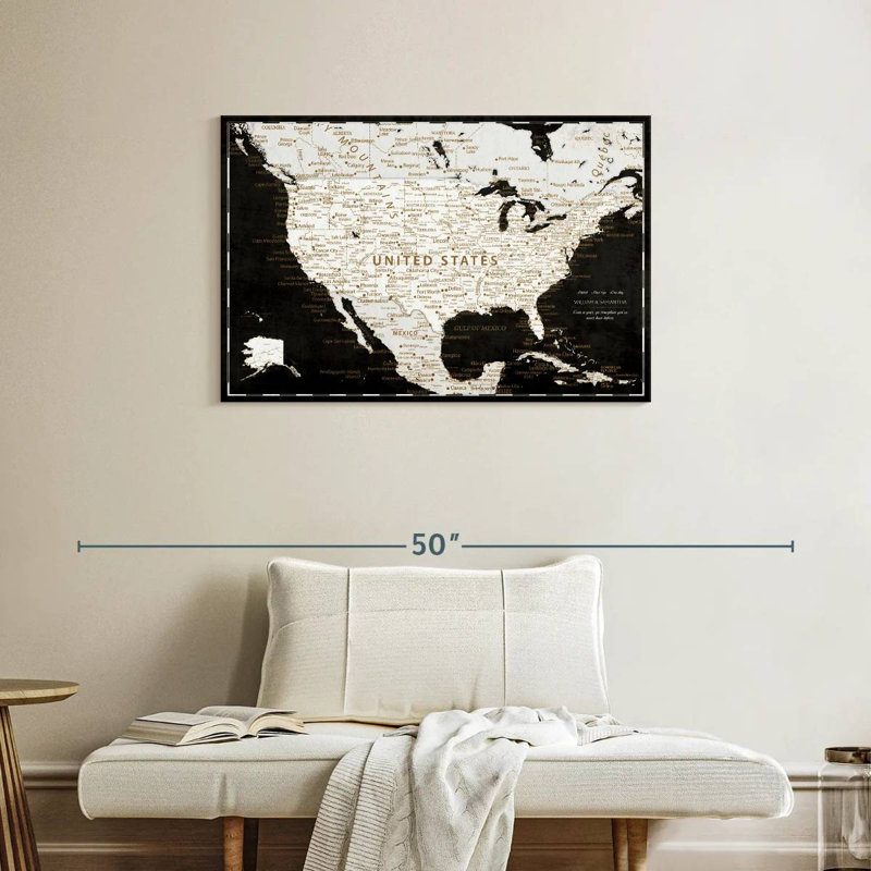 Épinglette personnalisée sur fond noir Ameere USA, H 24 po x l 36 po, Oui