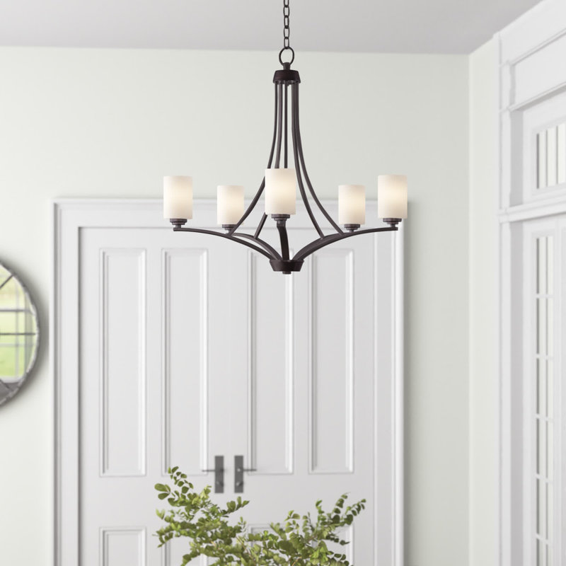 Fehr 5 - Light Dimmable Empire Chandelier, Oil Rubbed Bronze