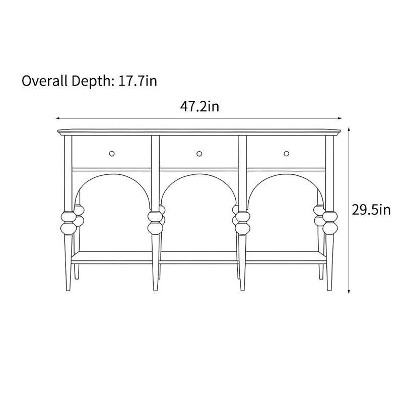 Nordic retro simple console table