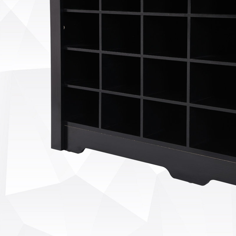 30 Pairs Shoe Storage Cabinet, Black