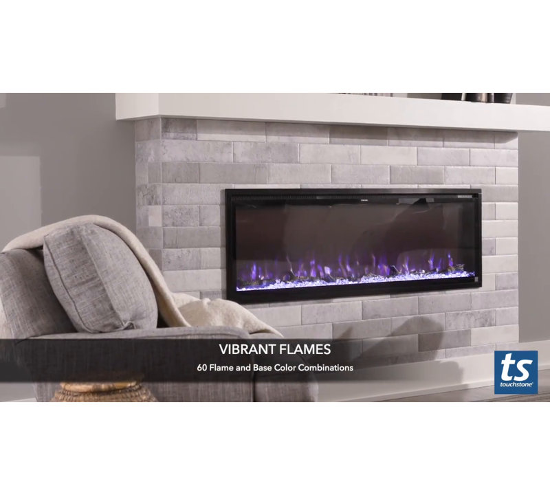 Sideline Elite 84" Black Smart Electric Fireplace