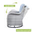 Chaise berçante d'extérieur en osier Selda