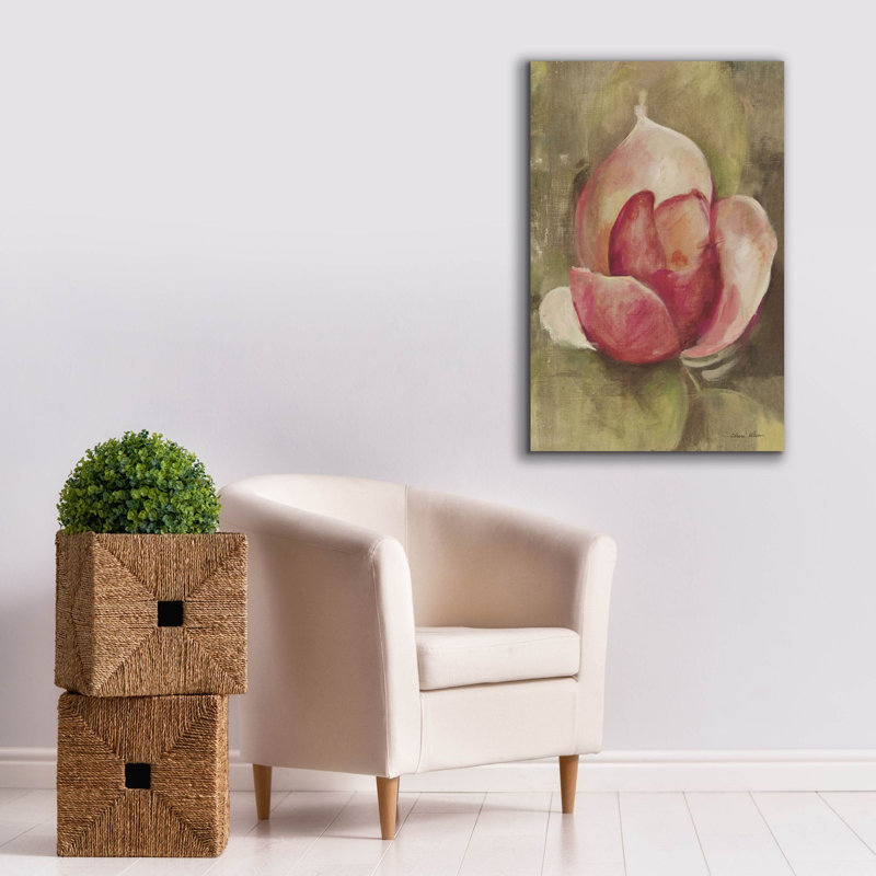 «Pink Blossom» par Cheri Blum, art mural sur toile, H 40 po x l 26 po x P 1,5 po