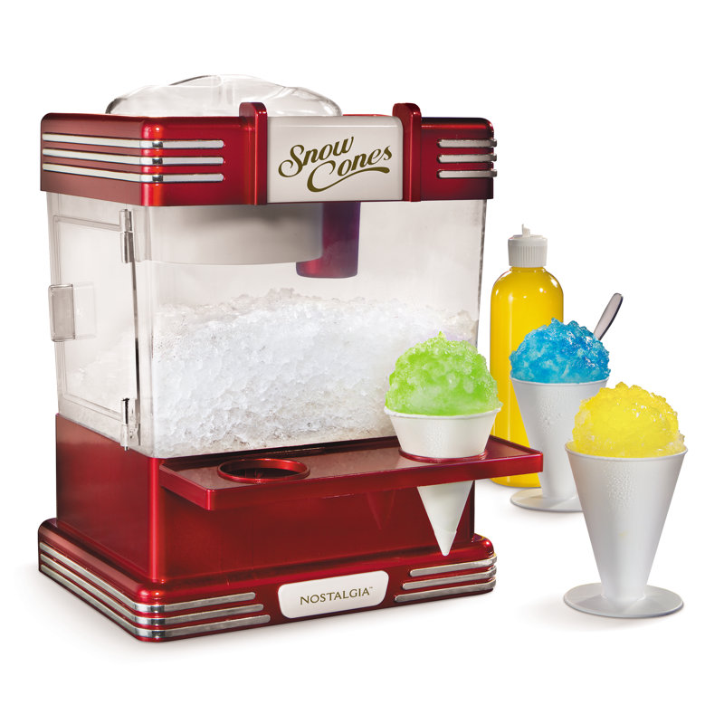 Nostalgia Retro Single Countertop Snow Cone Maker, Red