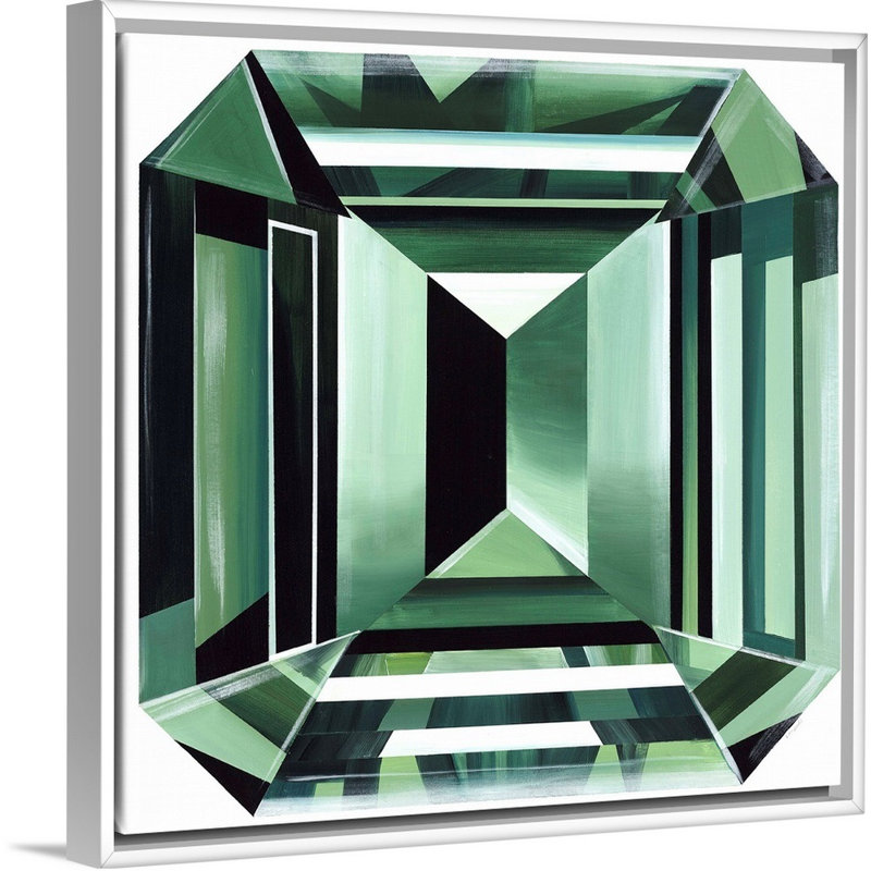 Royal Jewels IV - Impression sur toile, Cadre flottant blanc, H 22 po x l 22 po x P 1,75 po