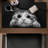 Curious cat - 14.00"x24.25" Desk mat
