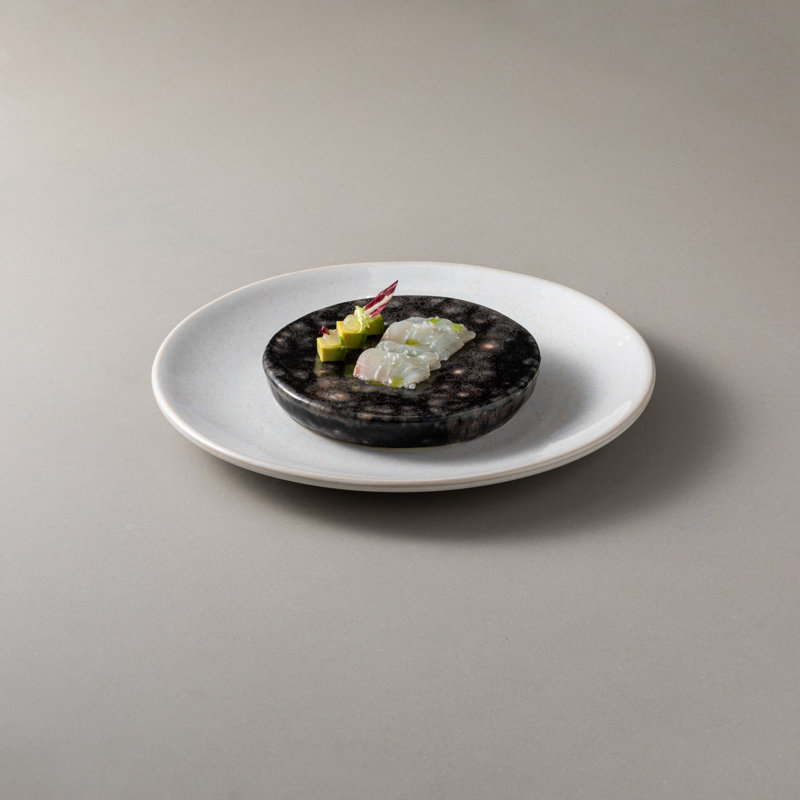 Roda Handmade Stoneware Dinner Plate, Branca