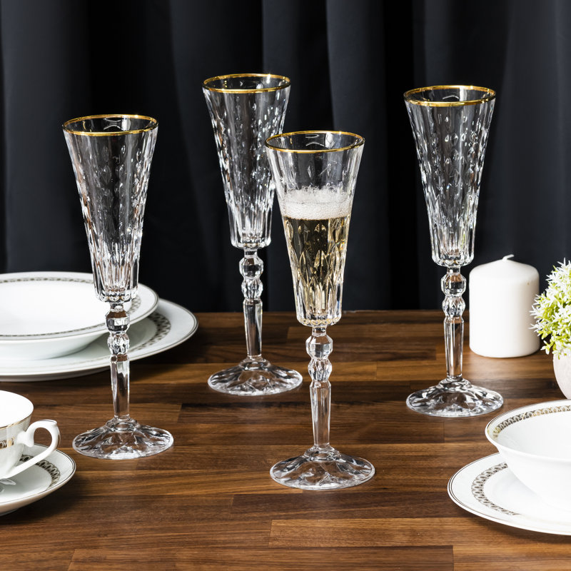 Lorren Home Trends Marilyn Gold Flutes