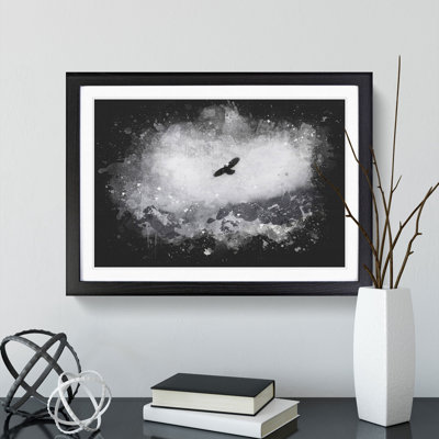 Bird Flying over Mountains - Picture Frame Graphic Art
