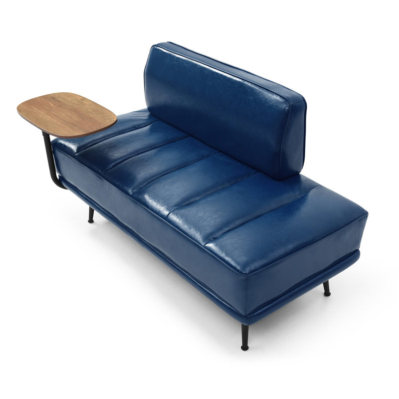 55" Upholstered Bench, Blue