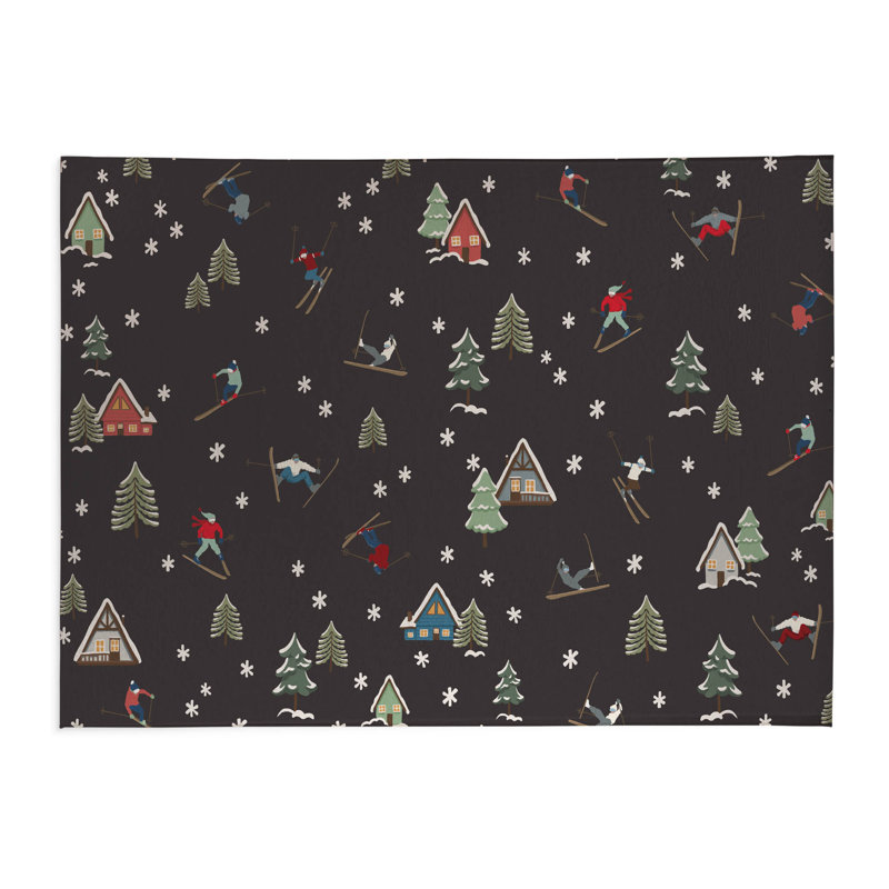 Tapis de cuisine Downhill, Gris anthracite, Rectangulaire 2 pi x 3 pi