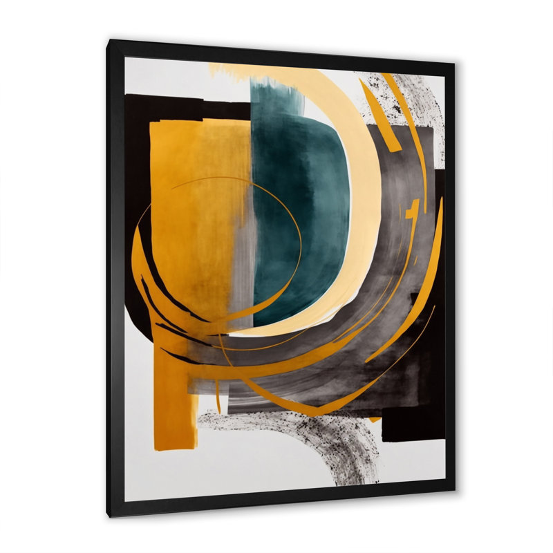 Modern Green Deco IV - Impression sur toile, Impression noire sur toile encadrée, H 32 po x l 24 po x P 1 po