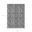 Tapis intérieur / extérieur 10 pi x 14 pi noir et gris lavable à motif géométrique