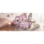 Lit de transport mauve et rose avec couronne, lit plateforme simple en bois, cadre de haute qualité, voiture à roulement de 350 lb en rose, fabrication solide, 10 lattes pour la stabilité-1811969948