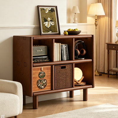 Walnut Modern Solid wood Standard Bookcase