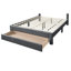 Lit plateforme contemporain en velours côtelé avec lit de rangement contemporain 1pc
