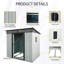 Remise de rangement extérieure en métal avec fenêtre et plaque transparente-108284807-113816594