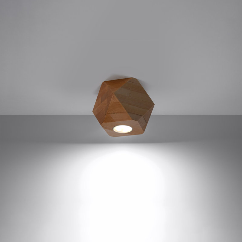 Woody Solid Wood Flush Mount