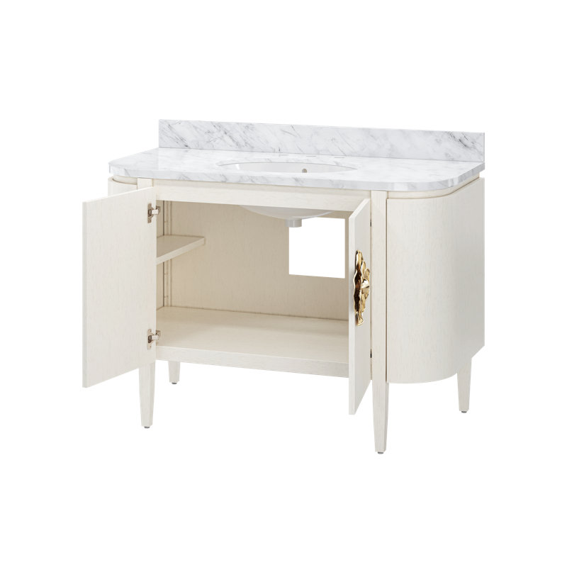 Briallen White 48" Vanity with Undermount Sink, Cerused White