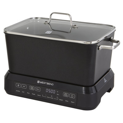 West Bend Versatility Cooker Plus, 6 Qt., In Black