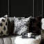 Helga Noir Square Pillow Cover & Insert