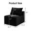 Canapé modulaire à compression noir en velours côtelé, fauteuil d'appoint sans pieds pour chambre à coucher