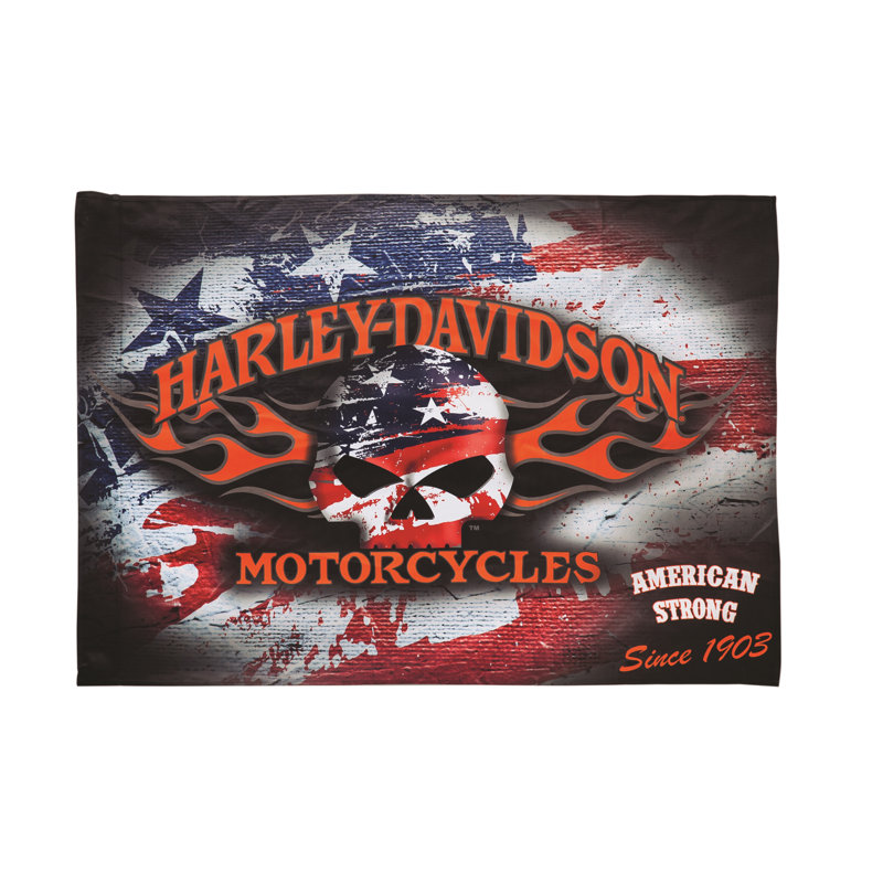 Harley-Davidson® Double Sided 36 in. H x 52 in. W Polyester House Flag