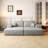 Boneless Celestarae 74.8" Modern Sofa Bed With Dual Sleeper Lounger-111483467