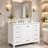 48 Inch White Quartz Stone Vanity Top Backsplash