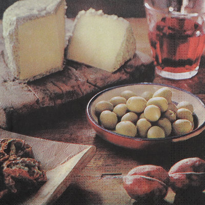Paquet de 20 serviettes de table à 3 plis et olive - ensemble de 6