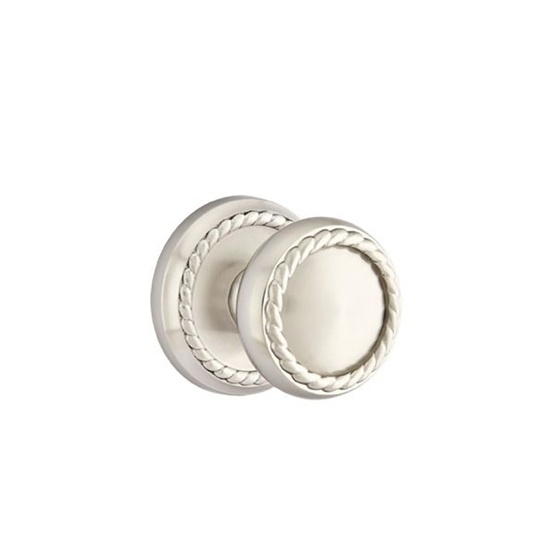 Keyed (Entry) Door Knob with Rosette, Satin Nickel