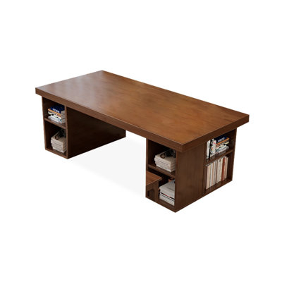Bureaux rectangulaires en bois massif noyer