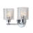 Frances Iron/Chevron Pattern Glass Farmhouse Cottage LED Vanity Light-573763397