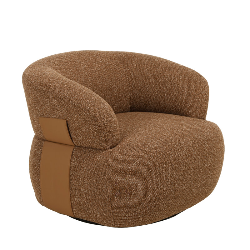 Eiryn 32'' Wide Chenille Swivel, Rust Chenille