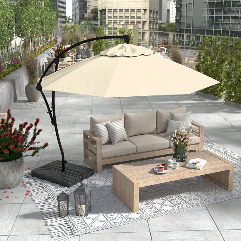 108'' Cantilever Umbrella, Antique Beige Performance
