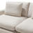 Arcadia 2PC Reversible Chaise Sectional W/ Feather Down Seating In Cream Fabric