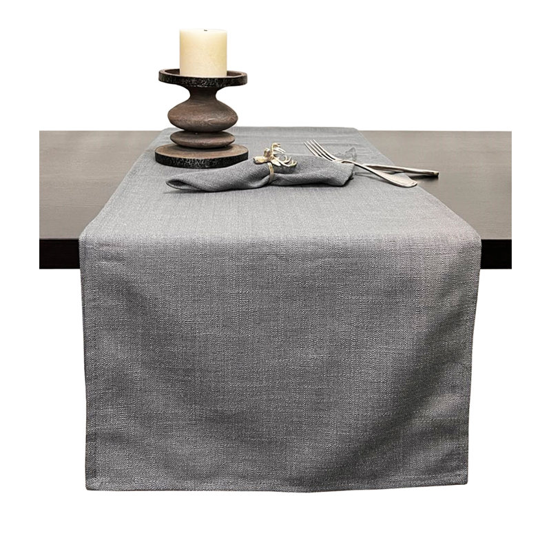 Modern Plain Design Everyday Table Runner 16" X 108", Grey, 108" x 16", Gray