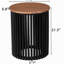 Table d'appoint en bois massif ACACIA, couleur naturelle et noire