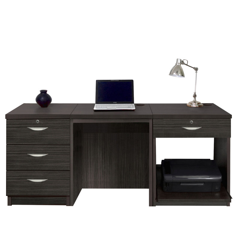 Walshaw Solid Wood Writing Desk, Black Havana