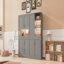 Lit escamotable mural simple avec armoire supérieure, tablettes, lit pliable peu encombrant avec lumière et USB-1484674951
