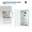 Armoire à pharmacie en aluminium sans cadre, à une porte, avec miroir, FINE FIXTURES, 38 cm (L) x 102 cm (H).-295409013-475960617