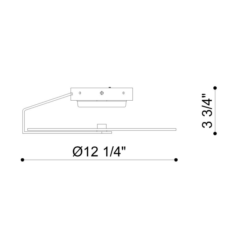 Nuvola 12.25" LED Flushmount in Black and White, Nickel / blanc
