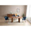 Table à collation moderne de style Mid-Century - noyer, espace compact avec texture noyer pour espaces restreints, style