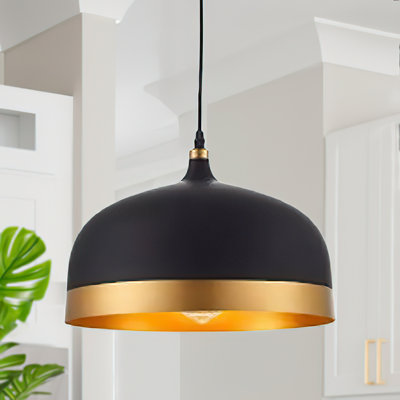Luminaire suspendu moderne noir pour îlot de cuisine