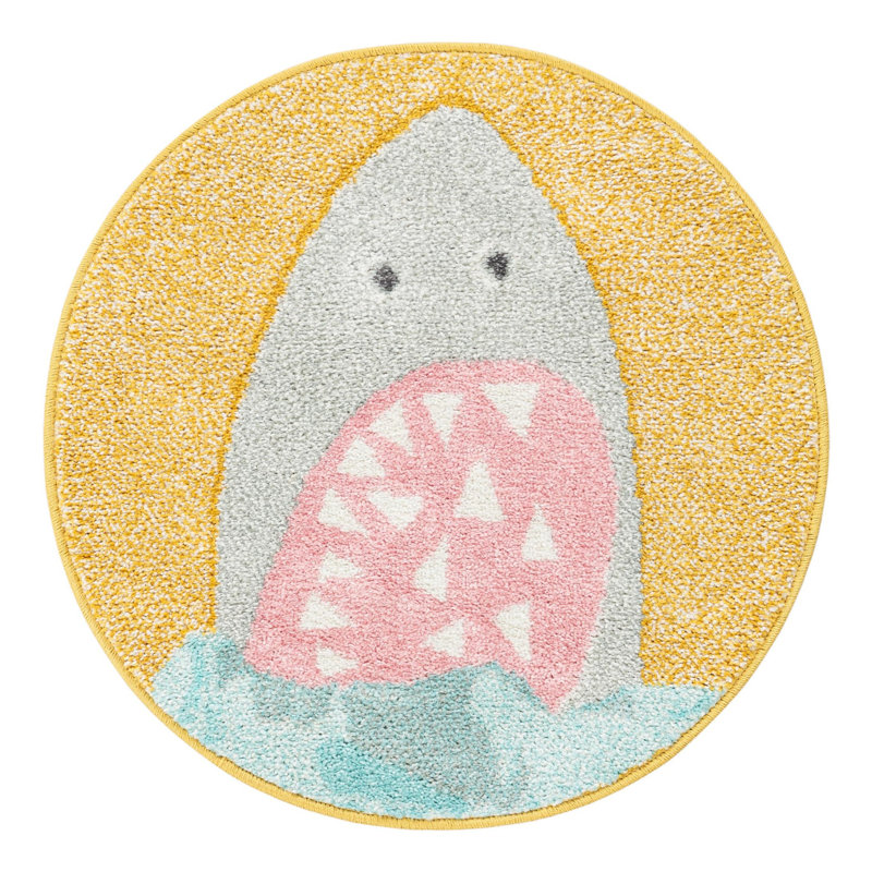 Tapis pour enfant Unique Loom Sharks, Rond 2 pi 2 po