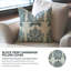 Housse de coussin décoratif à imprimé floral Fab divine, housse de coussin imprimée à la main, bleu-108106908-108106913